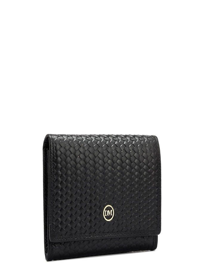 Da Milano Leather Card Holder for Men & for Women - Black - Image 2